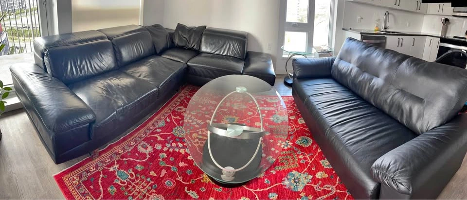 Sofa L shape with extra straight sofa