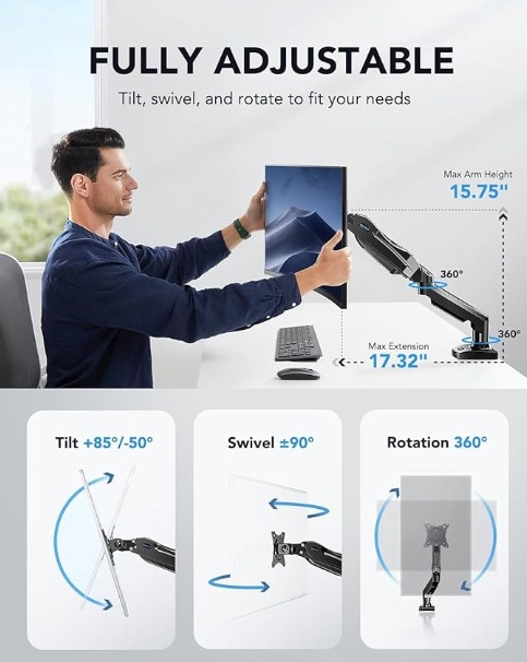 HUANUO Single Monitor Arm Mount - photo 2