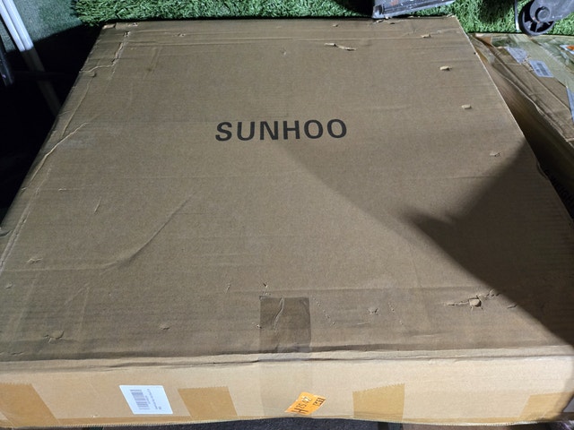 SUNHOO 5Panel Folding Fence – Natural Wood, 2x2ft, New - photo 5