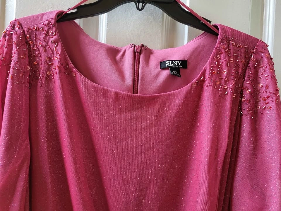 Evening Gown Pink Dress Mother of the Bride/Groom Size 18W SLNY - photo 2