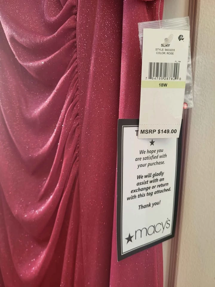 Evening Gown Pink Dress Mother of the Bride/Groom Size 18W SLNY - photo 3