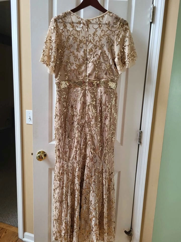 Special Occasion Evening Dress 14P Gold Champagne - photo 2