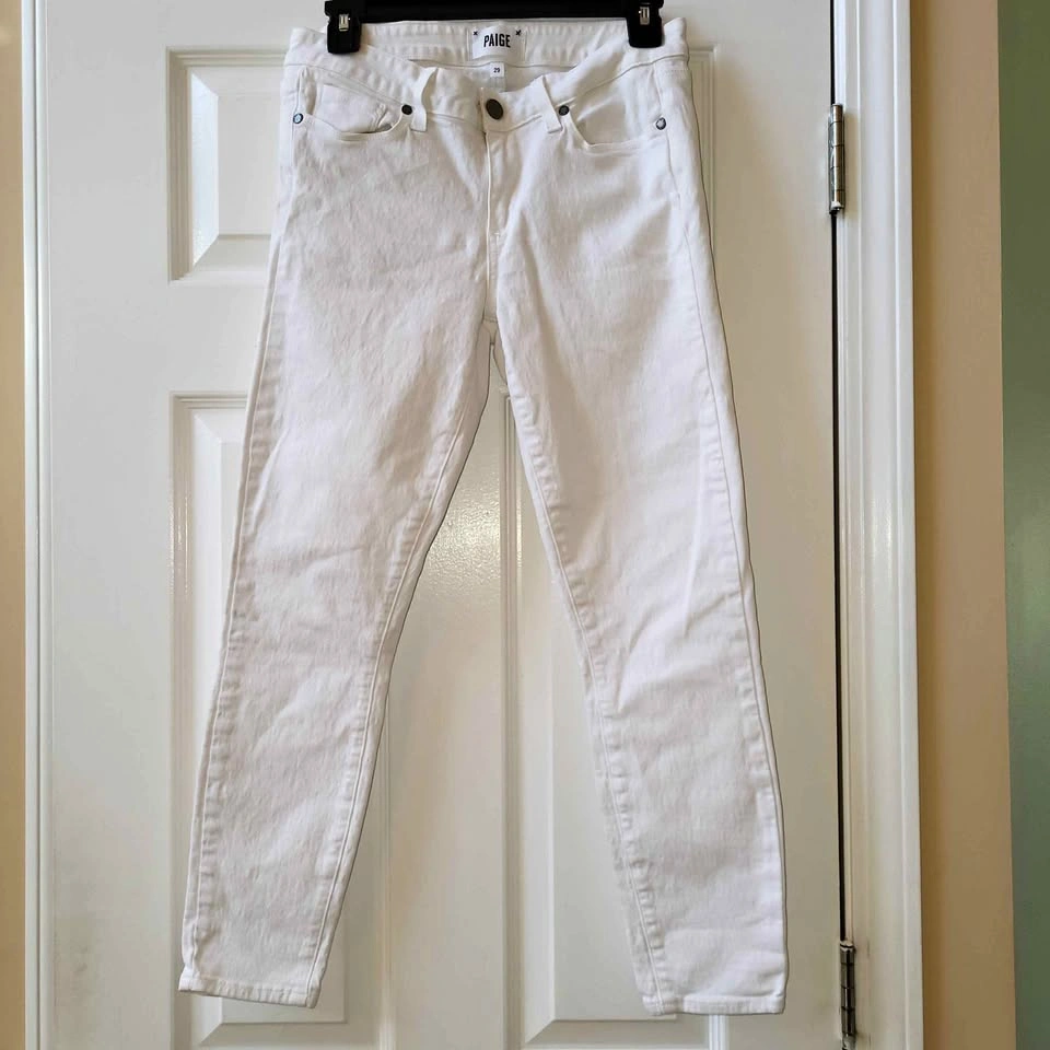 Paige White Verdugo Crop Skinny Jeans Size 29