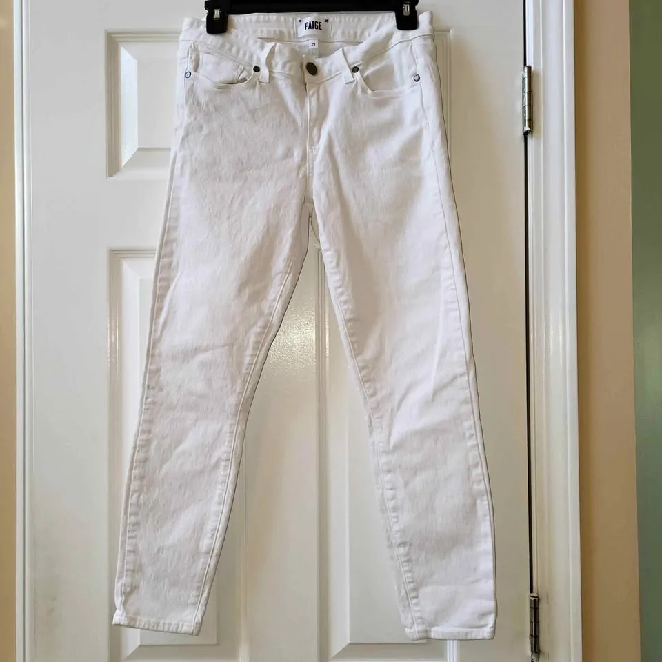 Paige White Verdugo Crop Skinny Jeans Size 29