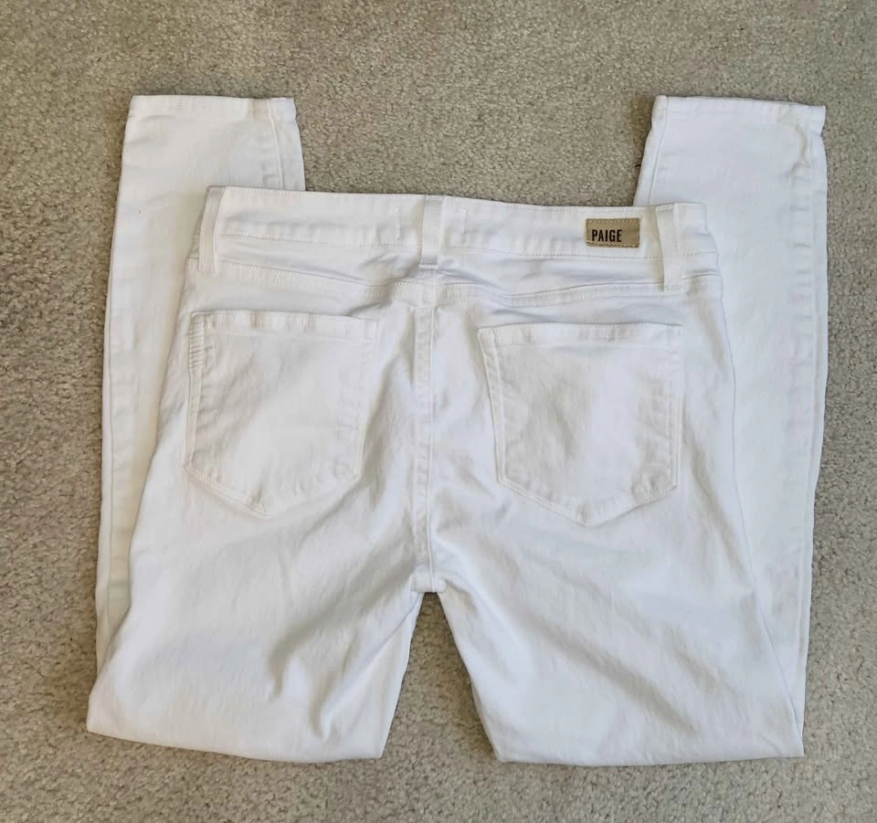 Paige White Verdugo Crop Skinny Jeans Size 29 - photo 3