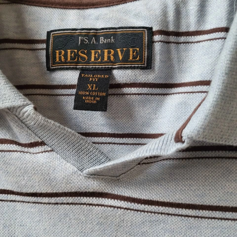 Jos A Bank Reserve Tailored Fit Striped Polo Shirt XL - photo 3