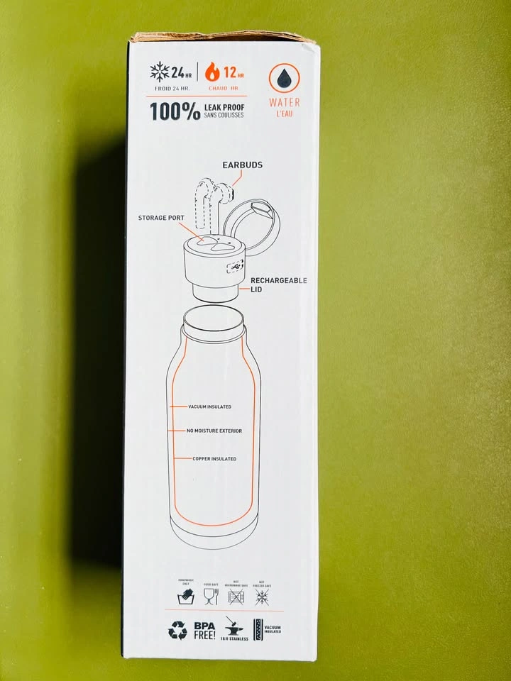 Asobu H2 Audio Insulated Water Bottle with Earbuds 17 oz - photo 3