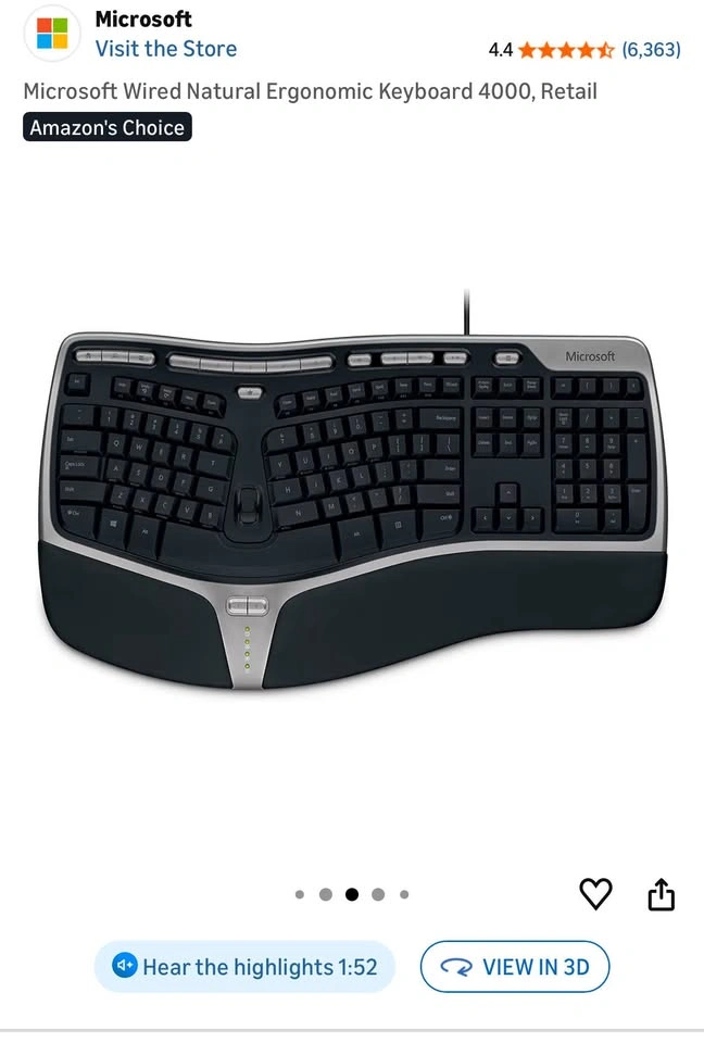 Microsoft Natural Ergonomic Keyboard 4000 - photo 5