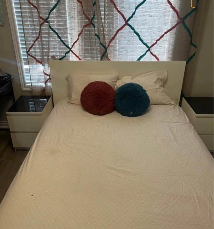IKEA Queen Bed and Nightstands