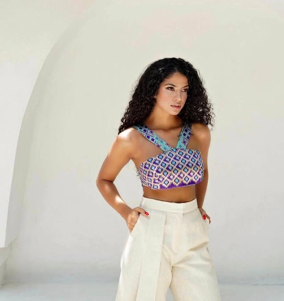 Cute Blue Crop Top