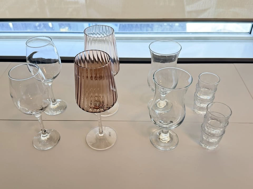 Mixed Glassware Set – Wine Glasses, Flutes & Shot Glasses (12 Pi