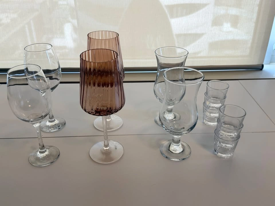 Mixed Glassware Set – Wine Glasses, Flutes & Shot Glasses (12 Pi - photo 2
