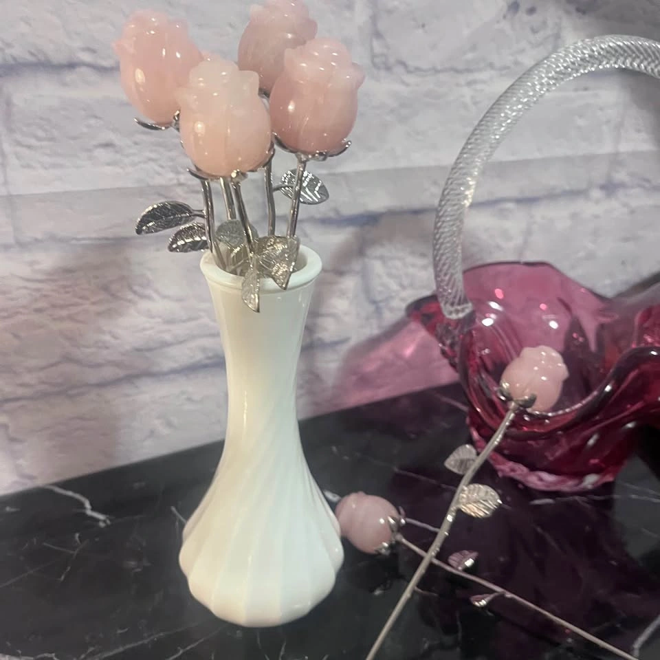 Rose Quartz Crystal Rose Flower - Mother's Day Gift - photo 4