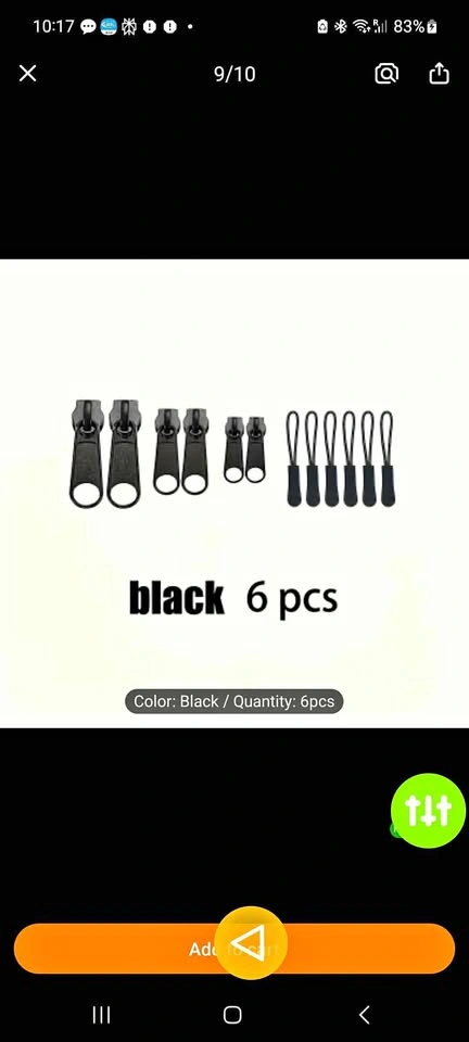 6Pcs Instant Zipper Repair Kit