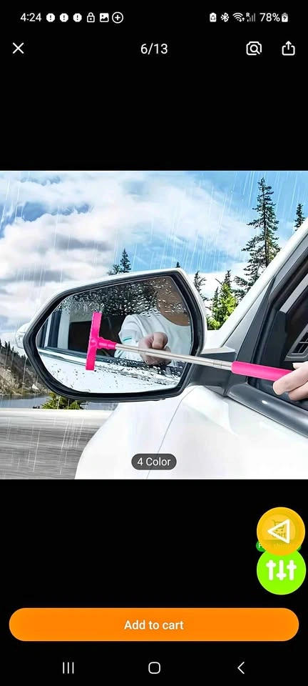 1pc Handheld Telescopic Car Brush Squeegee Cleaner