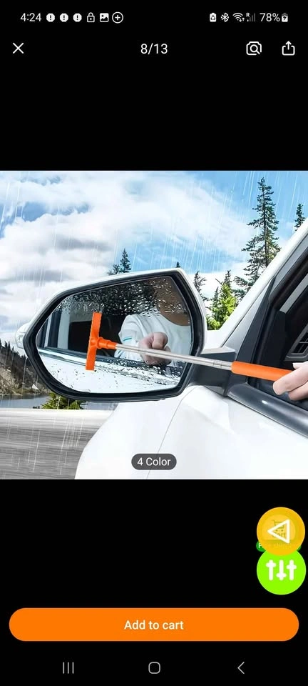 1pc Handheld Telescopic Car Brush Squeegee Cleaner - photo 2