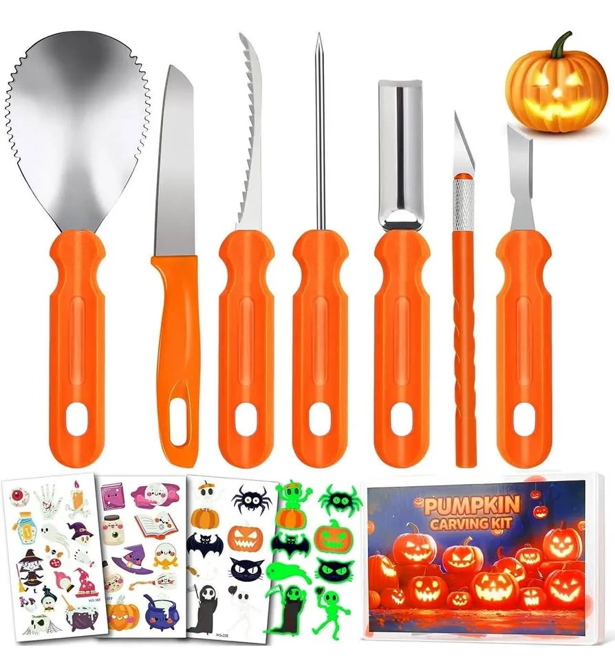 Pumpkin Carving Kit,Halloween Decorations Stainless Steel thumbnail