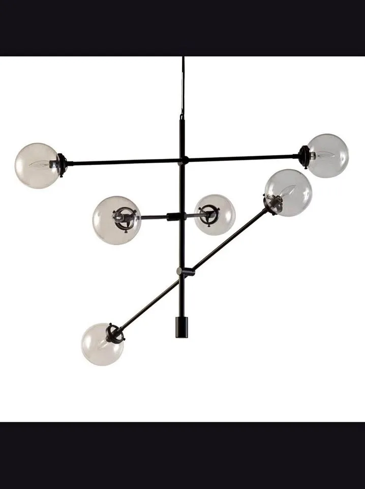 Cyrus 6-Globe Light Architectural Metal Chandelier thumbnail