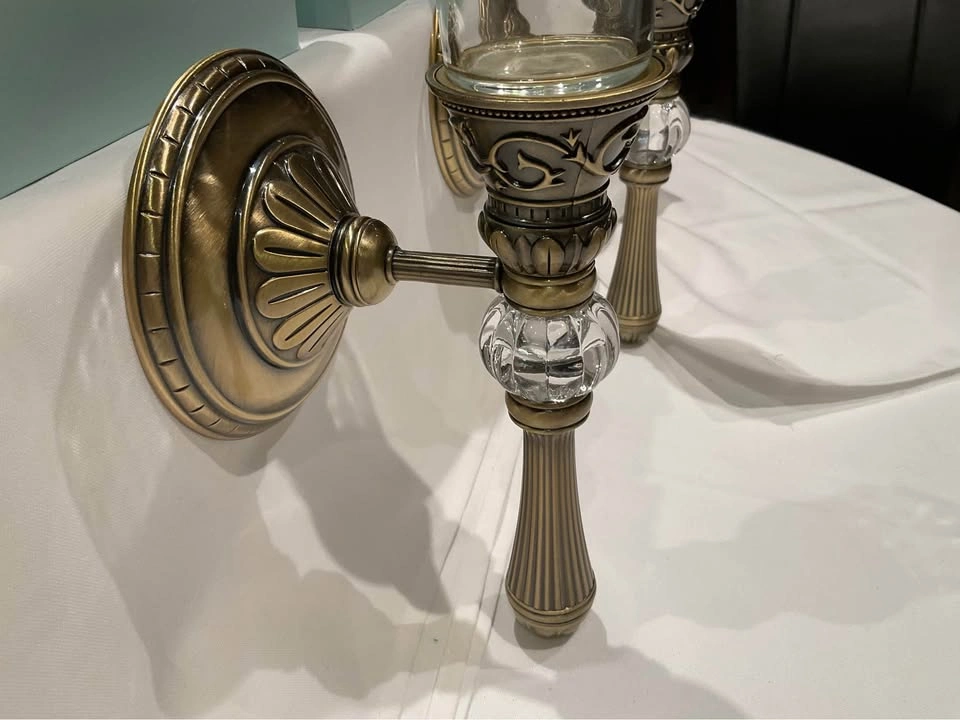 Partylite Satin Gold Wall Scones - Pair, New In Box - photo 5