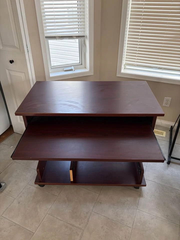 Dark oak office desk - photo 2