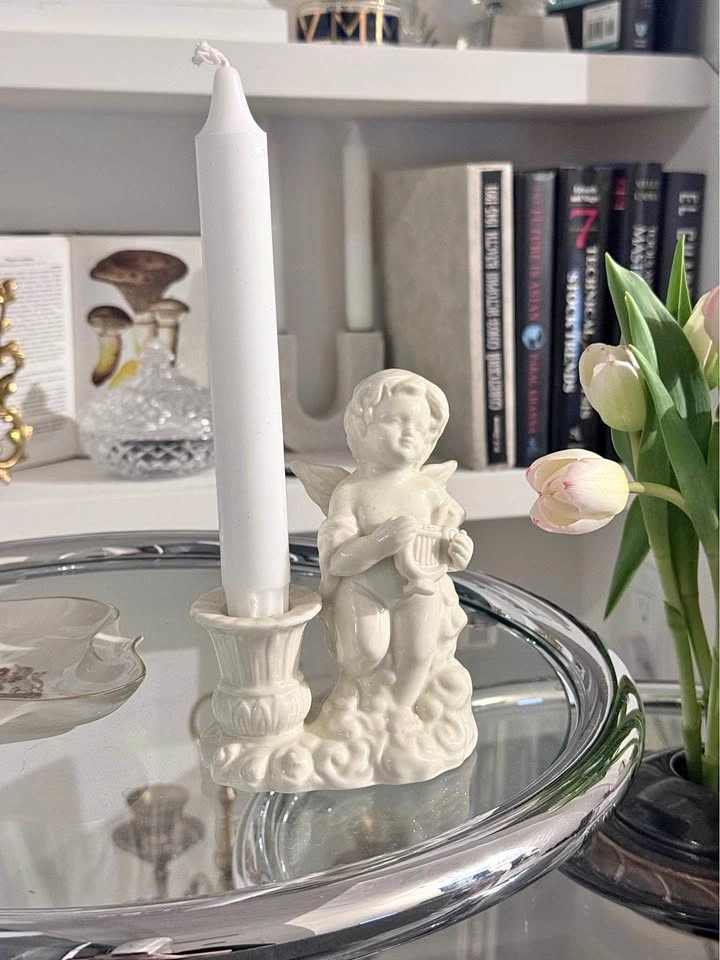 Vintage Ceramic Angel Candleholder