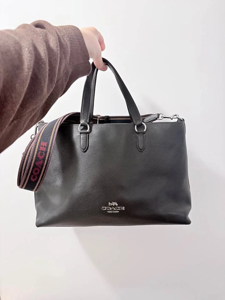 Coach Leather Tote - Black Totes, Handbags