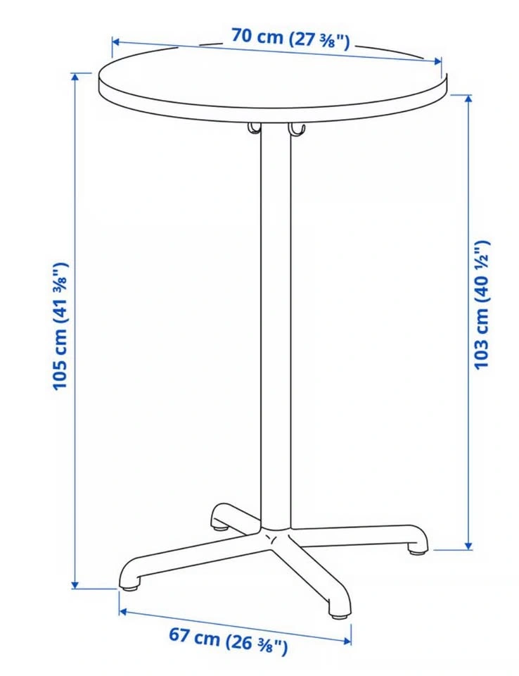 Black Bar Table + 2 Black Bar Stools - photo 3