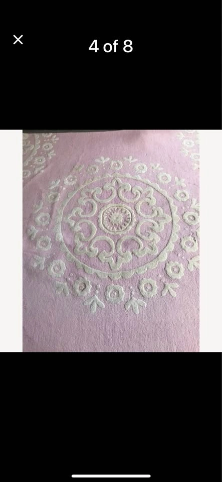 Pottery Barn Kids Pink Wool Rug - Large 8x10 Floral