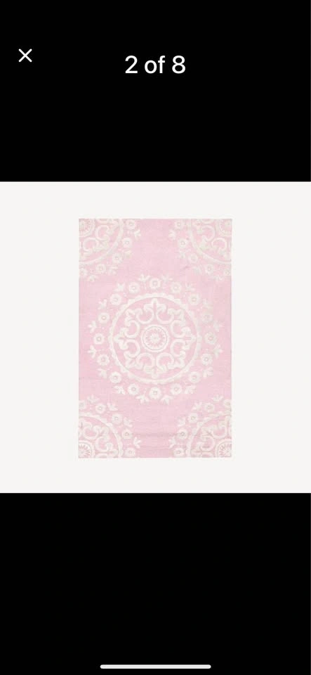 Pottery Barn Kids Pink Wool Rug - Large 8x10 Floral - photo 3