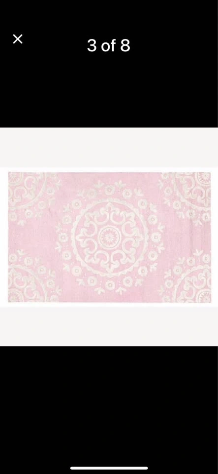 Pottery Barn Kids Pink Wool Rug - Large 8x10 Floral - photo 4