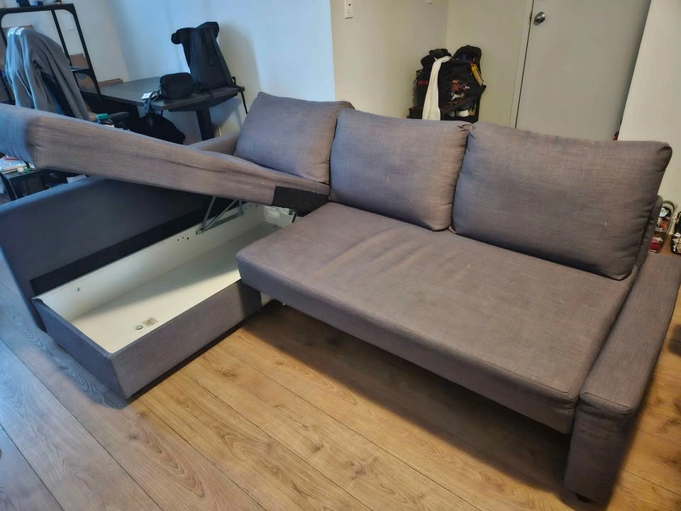 IKEA L shaped couch with storage *MUST GO* - photo 4