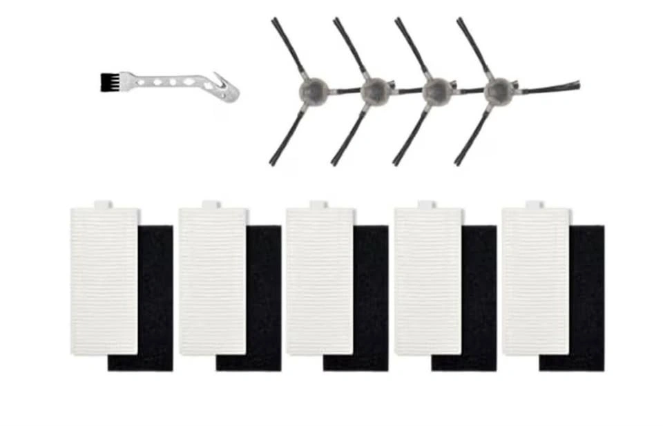 5pcs Filters & 4 Side Brushes for Lefant M1/M2 Pro Robot Vacuum