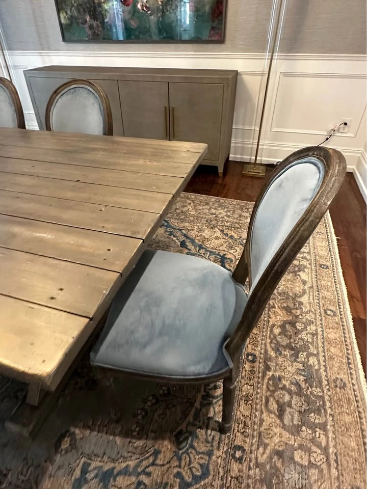 Urban Barn Solid Wood Extendable Table - 8ft Trestle Base - photo 4