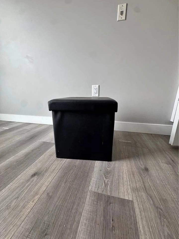 Black Ottoman with Storage