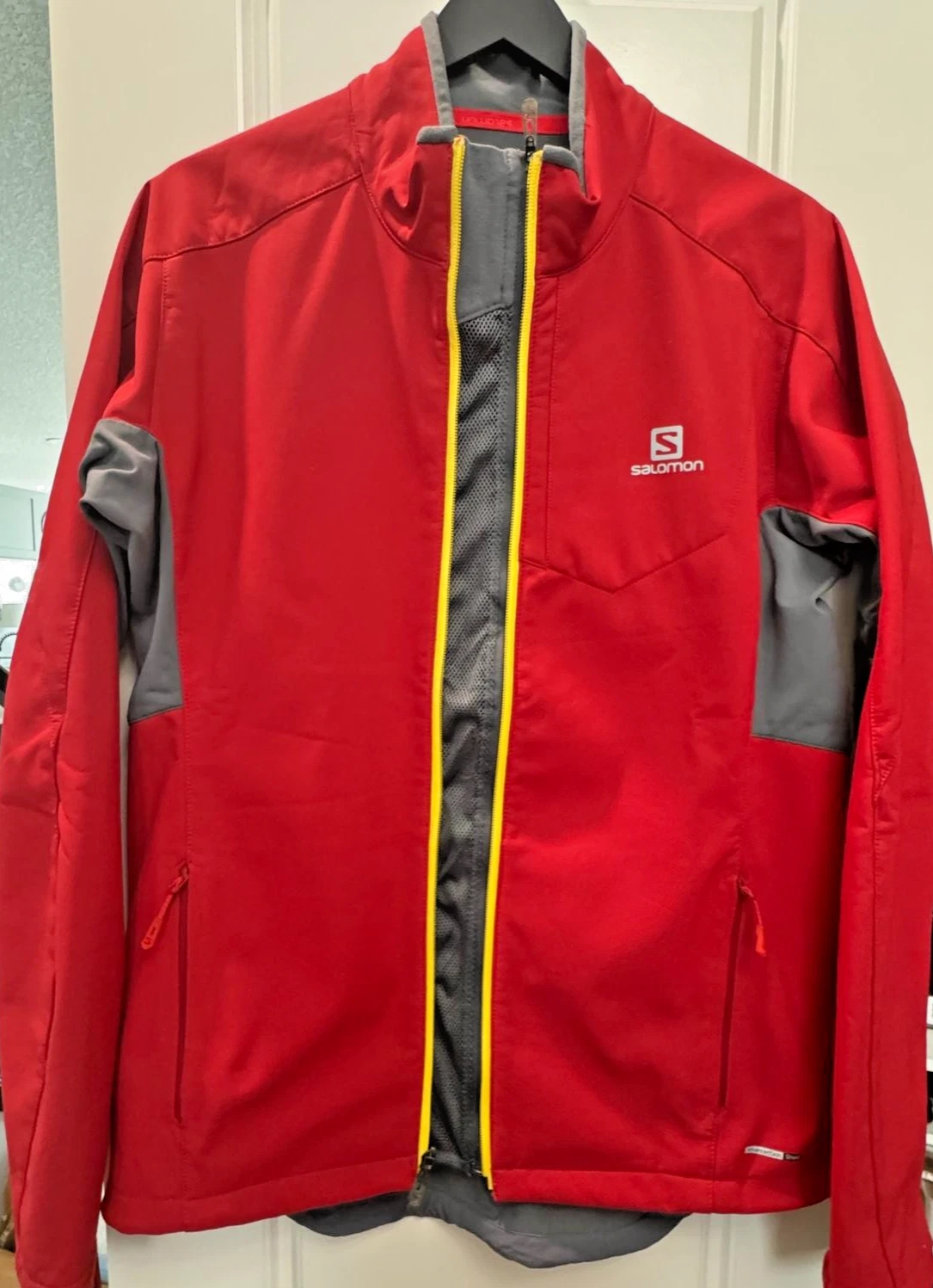 Salomon Men's Performance Jacket - Large - Red/Gray