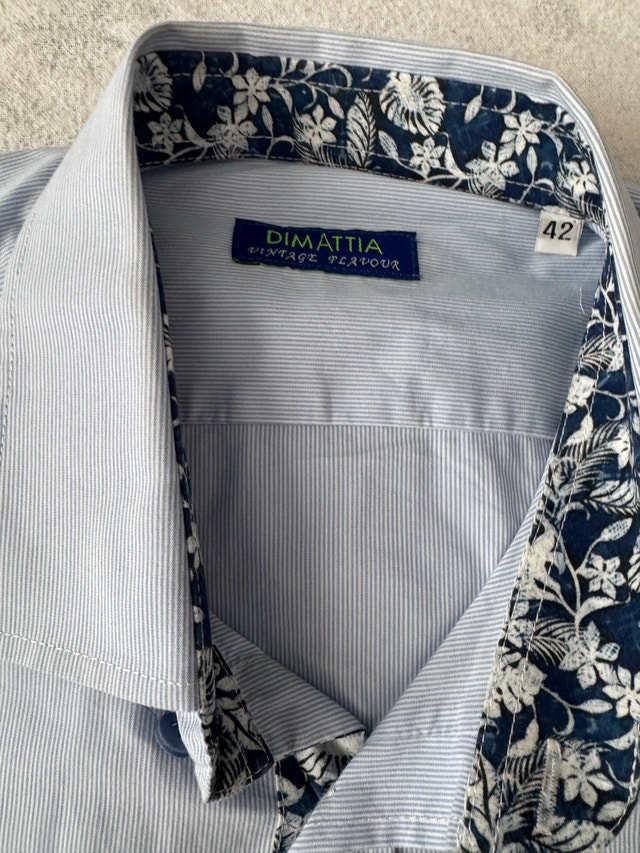 Men's DIMATTIA Vintage Flavour Shirt - Size L - Light Blue - photo 5