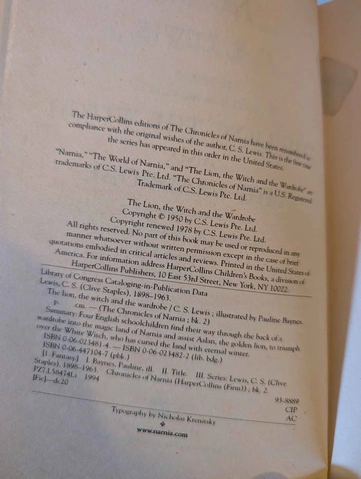 C. S. Lewis The Lion, The Witch and The Wardrobe Narnia 50 Year - photo 5
