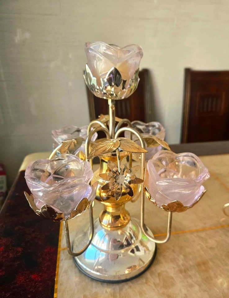 Aesthetic Candle Holder Centerpieces Pink Floral (Set or Single) - photo 2