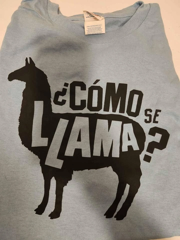New - Adult XL - ¿Cómo se Llama? Light Blue Shirt - photo 4