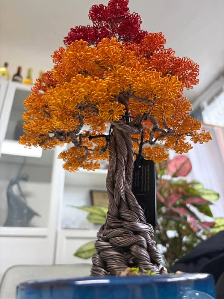 Autumn Aluminum Bonsai Tree (Handmade) - photo 4