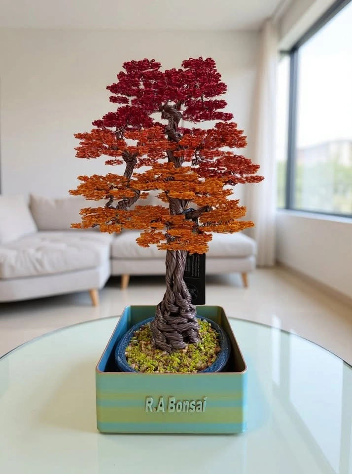 Autumn Aluminum Bonsai Tree (Handmade) - photo 5