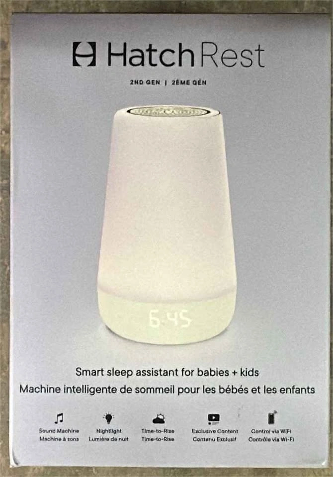 SEALED Hatch Rest 2nd Gen Baby Sound Machine & Night Light (Whit - photo 3