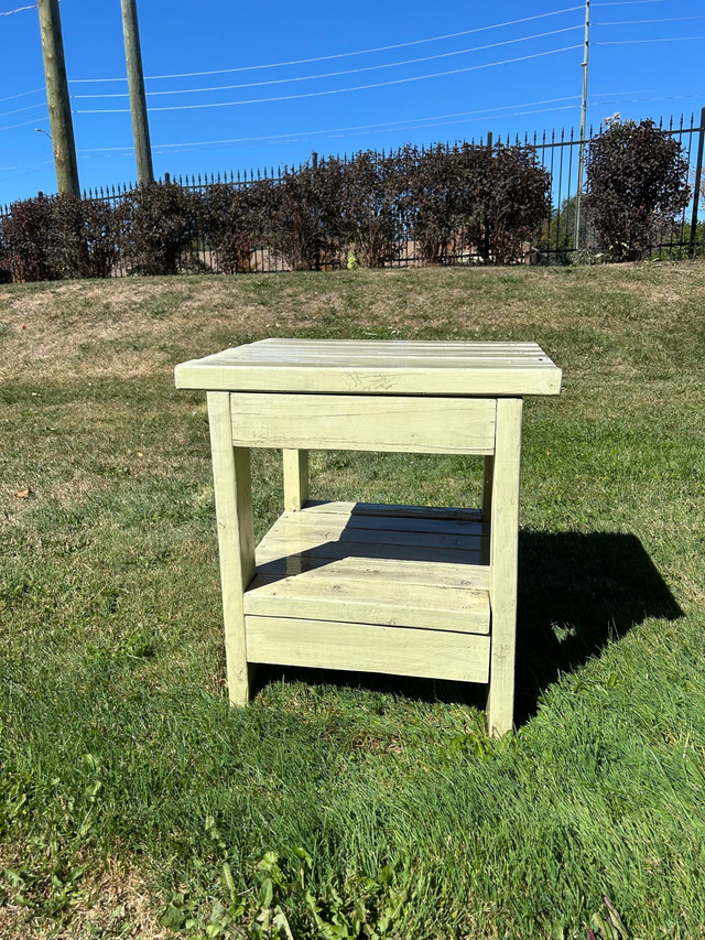Handmade Wood End Table