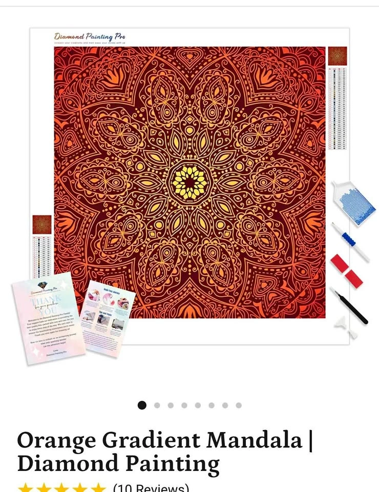 Orange Gradient Mandala