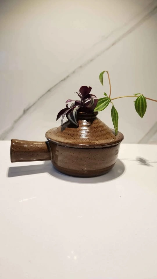 Small tagine planter with trailing plants - photo 3