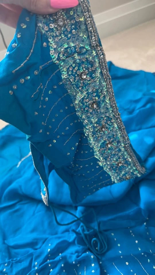 Designer Sari + Halter Blouse - photo 4