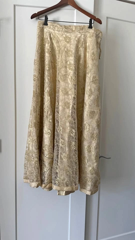 Lengha Skirt Gold Lace
