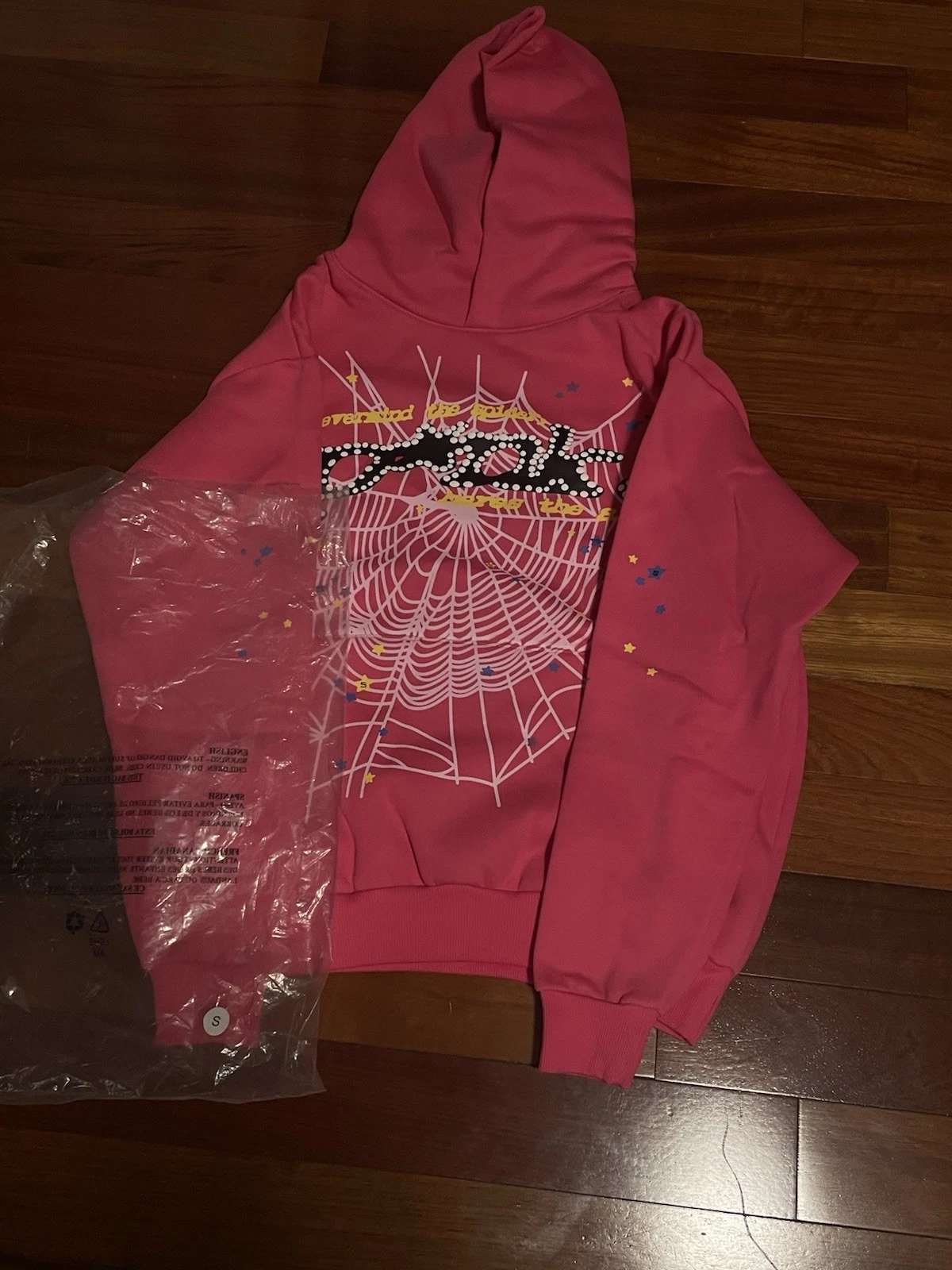 Pink SP5DER Hoodie - Size S