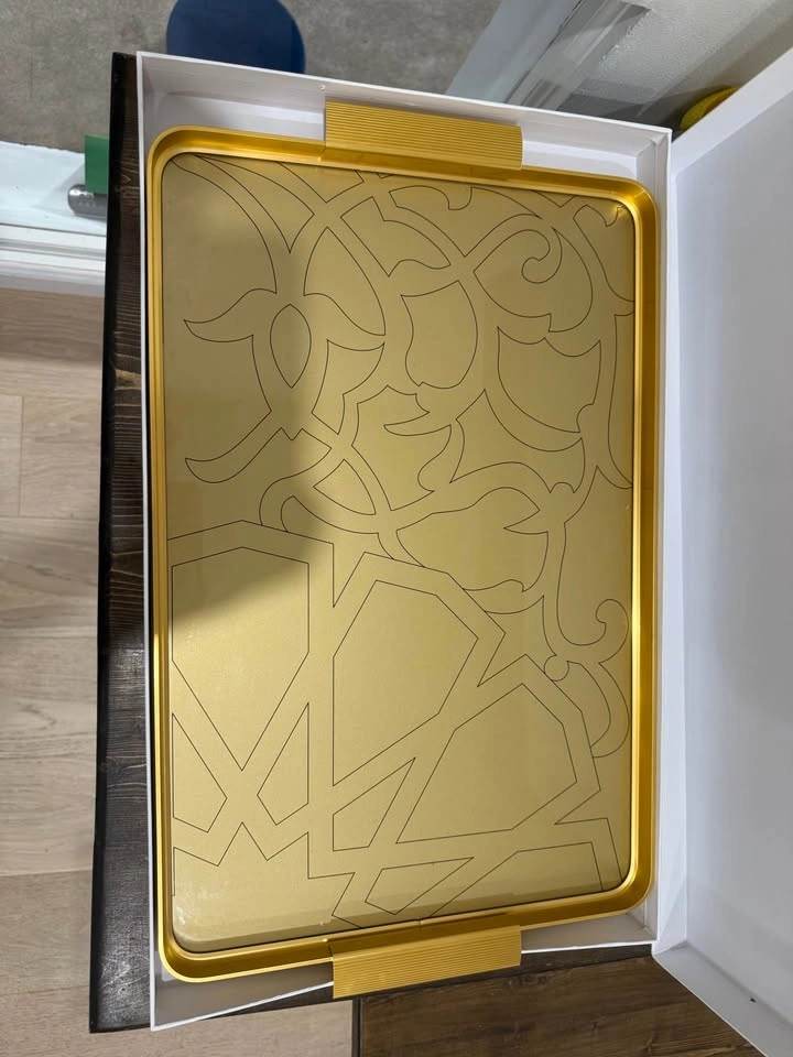 Large Luxury Steel and Glass Tray - photo 2