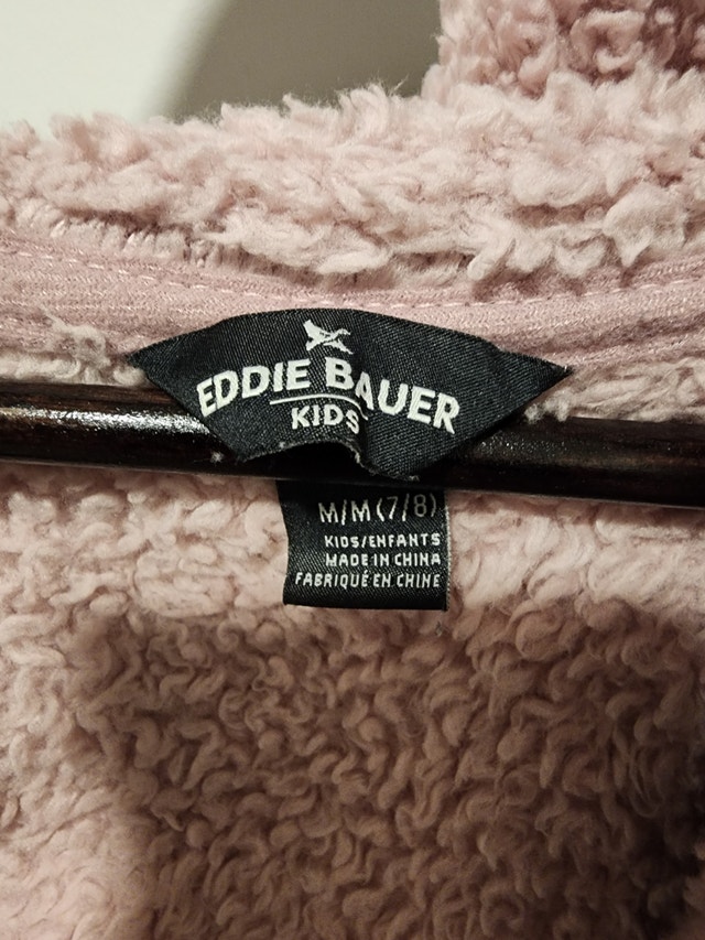 Girls Eddie Bauer Kids age 7-8 M fluffy sweater jacket - photo 3